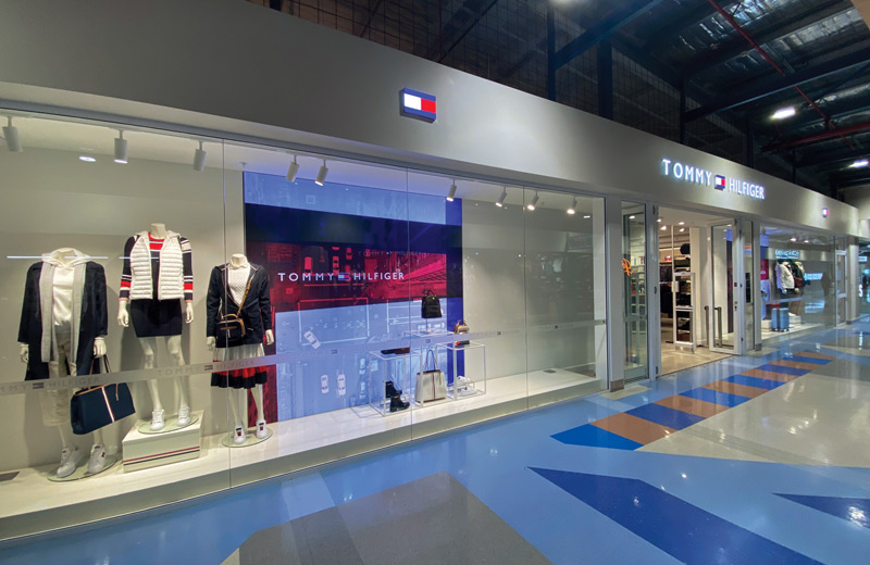 Photo of the Tommy Hilfiger store, showing an interior hallway at Dress Smart Christchurch