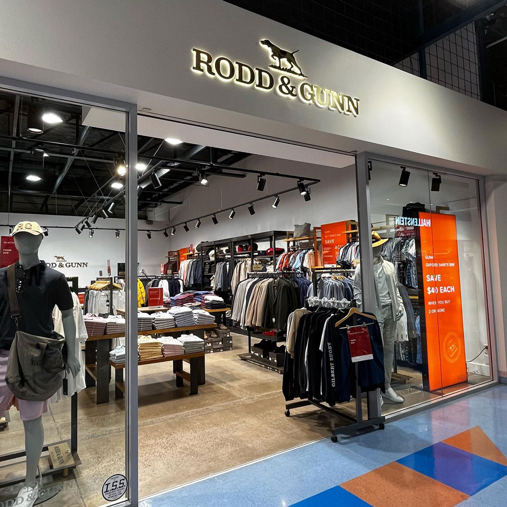 Photo of the Rodd & Gunn store at Dress Smart Christchurch