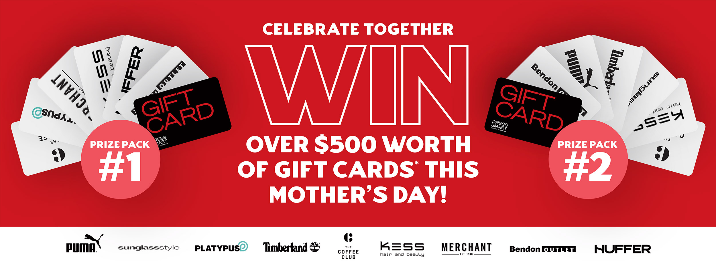 Celebrate together and win over $500 worth of gift cards this mother’s day!